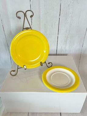 Mikasa Color Complements Replacement Saucer and Small Plate Sunshine Yellow MCM